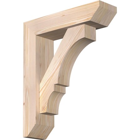 Ekena Millwork Balboa Slat Smooth Bracket w/ Offset Brace, Douglas Fir, 5 1/2"W x 20"D x 24"H BKT0604X20X24BOA06SDF